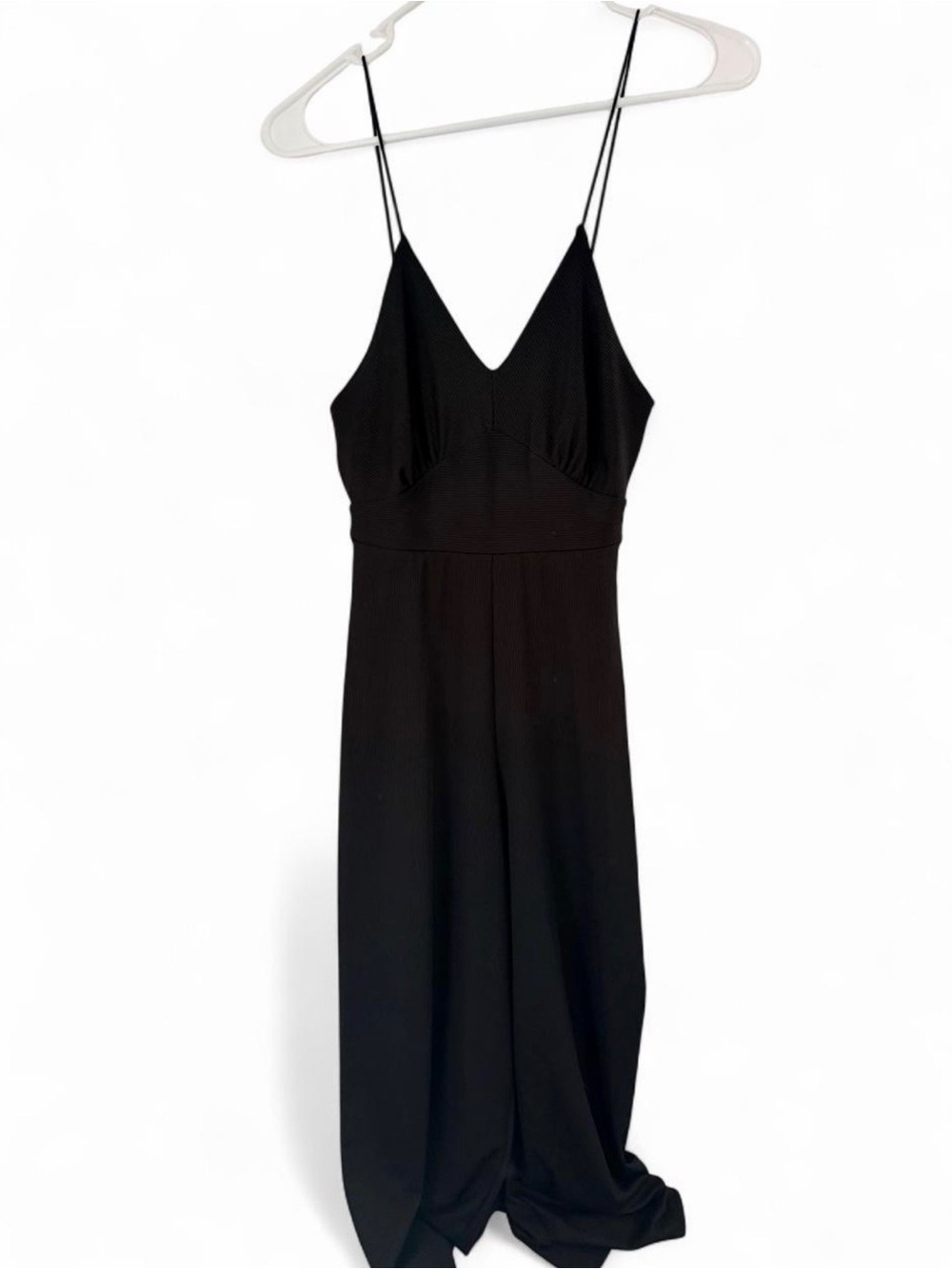 Black V-Neck Spaghetti Strap Jumpsuit/ Romper  - Women